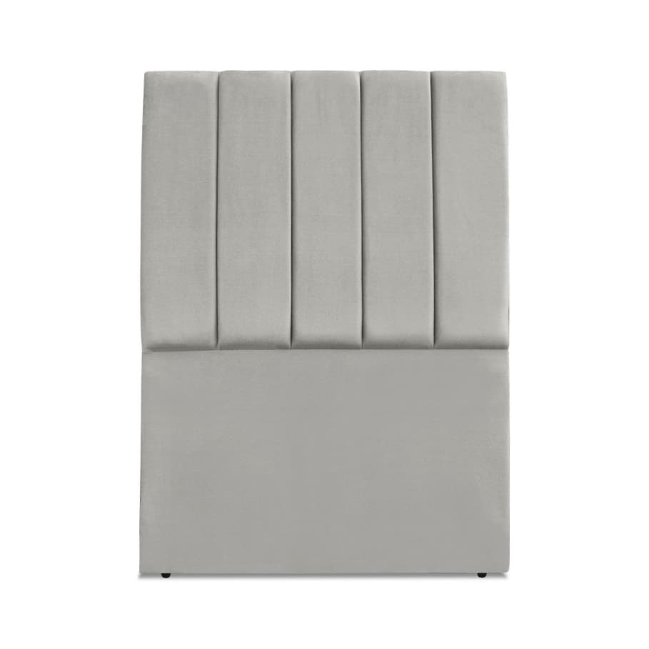 Cabeceira Solteiro 90 Cm Daila Suede Cinza Claro Premium