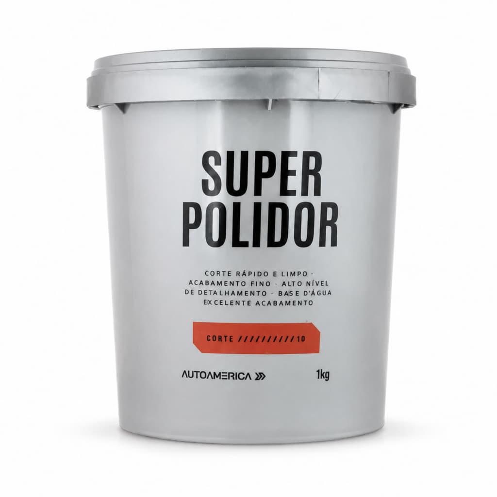 Massa de Polir Super Polidor Autoamerica 1kg Corte Remove Marcas de Lixamento Repintura Polimento