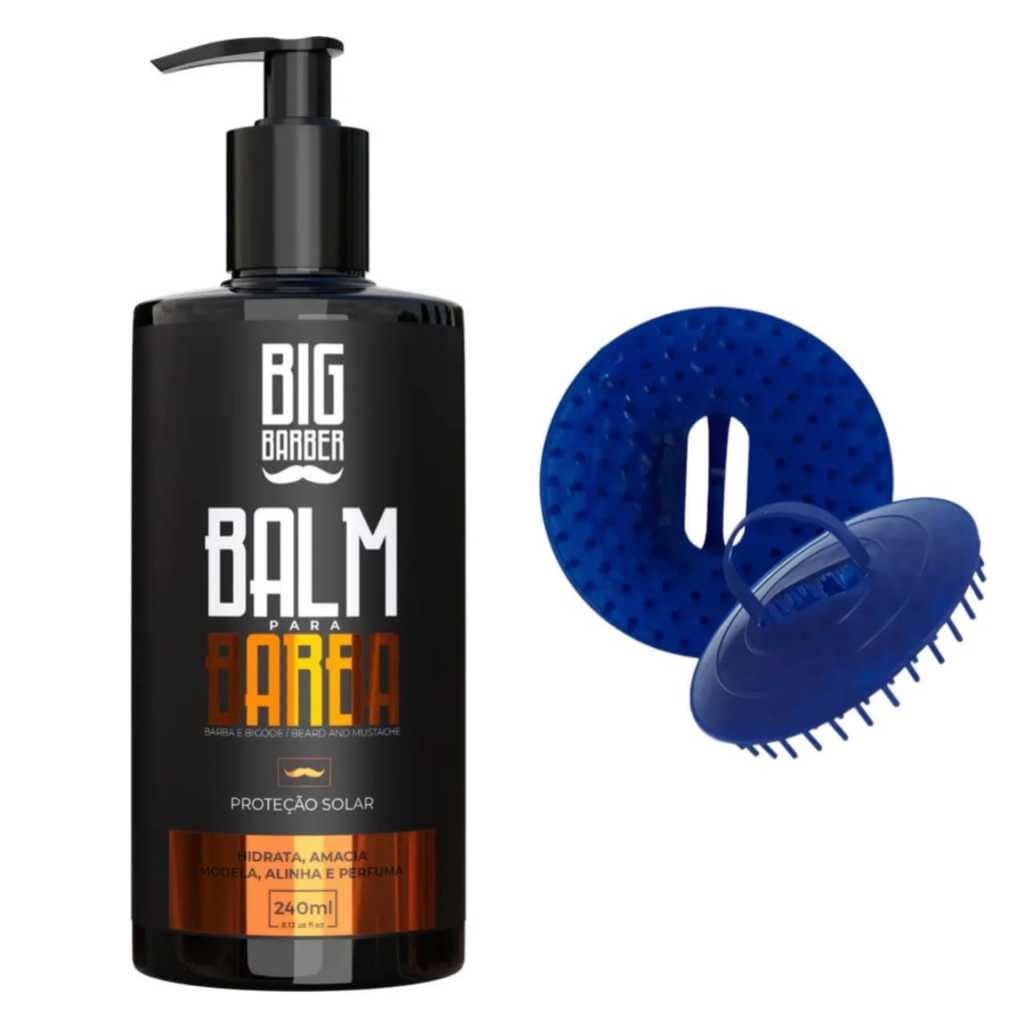 Balm Para Barba Big Barber  240 Ml Hidrata Perfuma Modela + Brinde Escova De Bolso