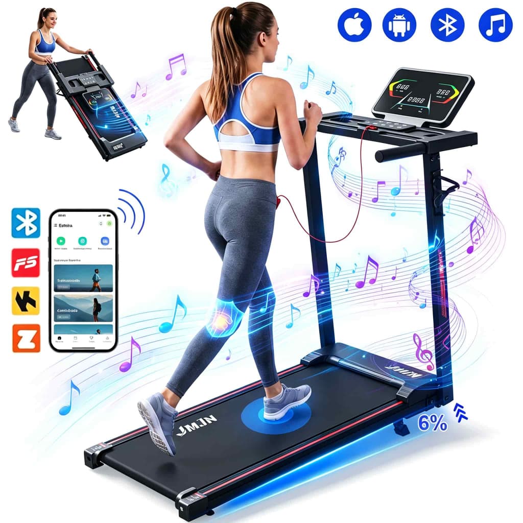 Esteira Elétrica Ergométrica Residencial Ginástica 3.0hp 14km/h Dobrável Corrida Monitor Do Ritmo Cardíaco Disponível