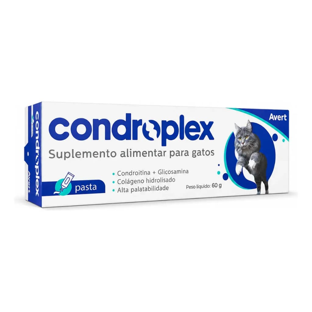 Condroplex Pasta Suplemento Alimentar para Gatos Avert 60g