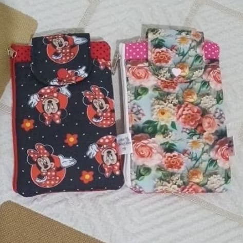 kit 4 carteiras porta celular tamanho especial (grande)