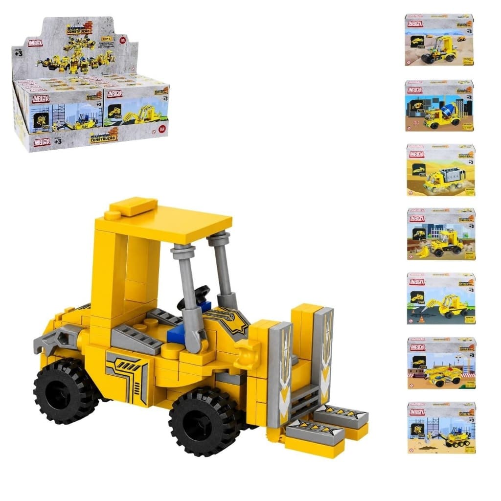 Brinquedo Blocos De Montar Super Construção 2 Em 1 Inblox