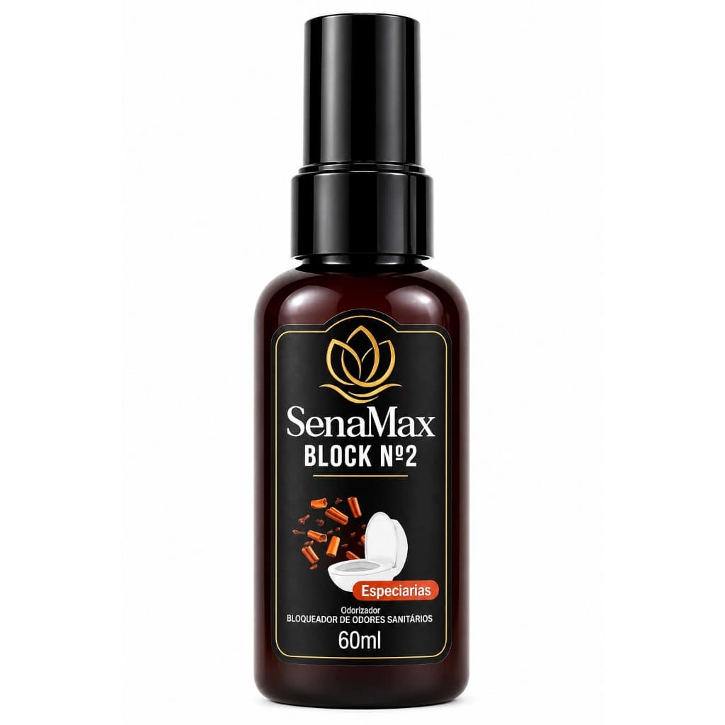 Bloqueador de Odores Sanitários SenaMax Block Nº2 60ml Especiarias Odorizador para Banheiro