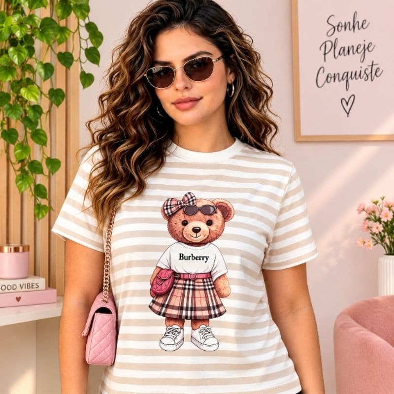 T-Shirt Feminina Algodão - Camiseta Manga Curta Blusa Basica Confortável Toque Leve e Macio - Blusa Dia a Dia