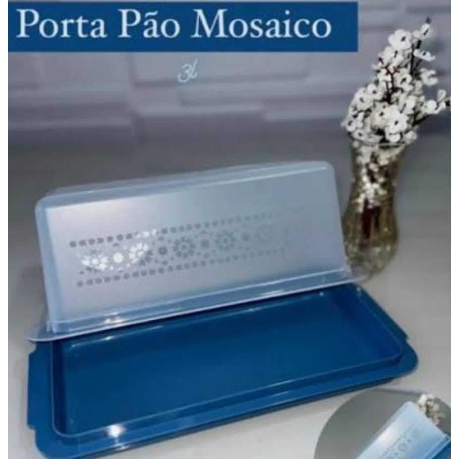 Porta Pão Tupperware Organizador de Pães para Cozinha Armazenar Pão Caseiro e Pão de Forma