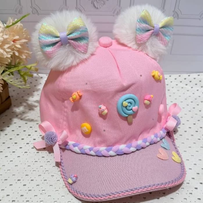 Boné Infantil de Praia com Proteção Solar  Chapéu Infantil  Menina Boné Infantil Customizado Boné de Menina Acessórios