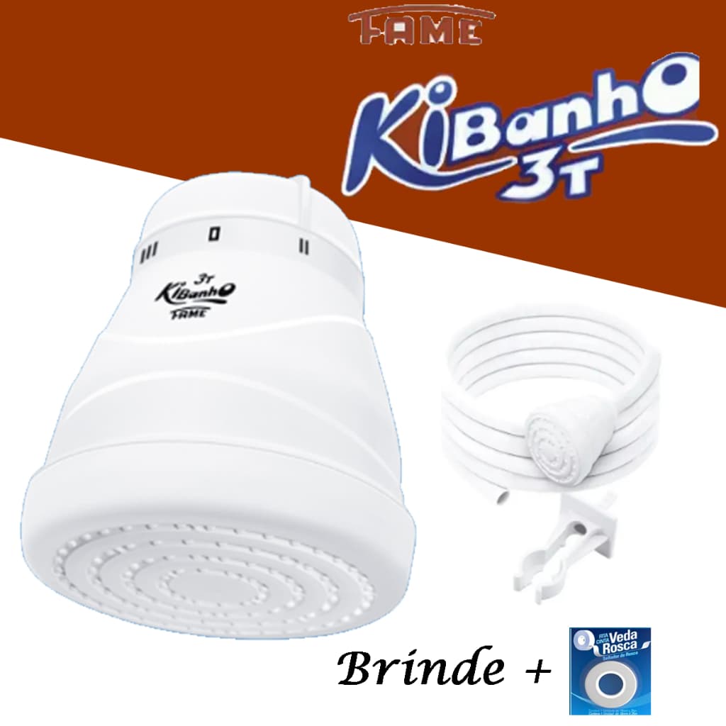 Chuveiro Fame Kibanho 220V 5400W 3Temperaturas Original + VEDA ROSCA