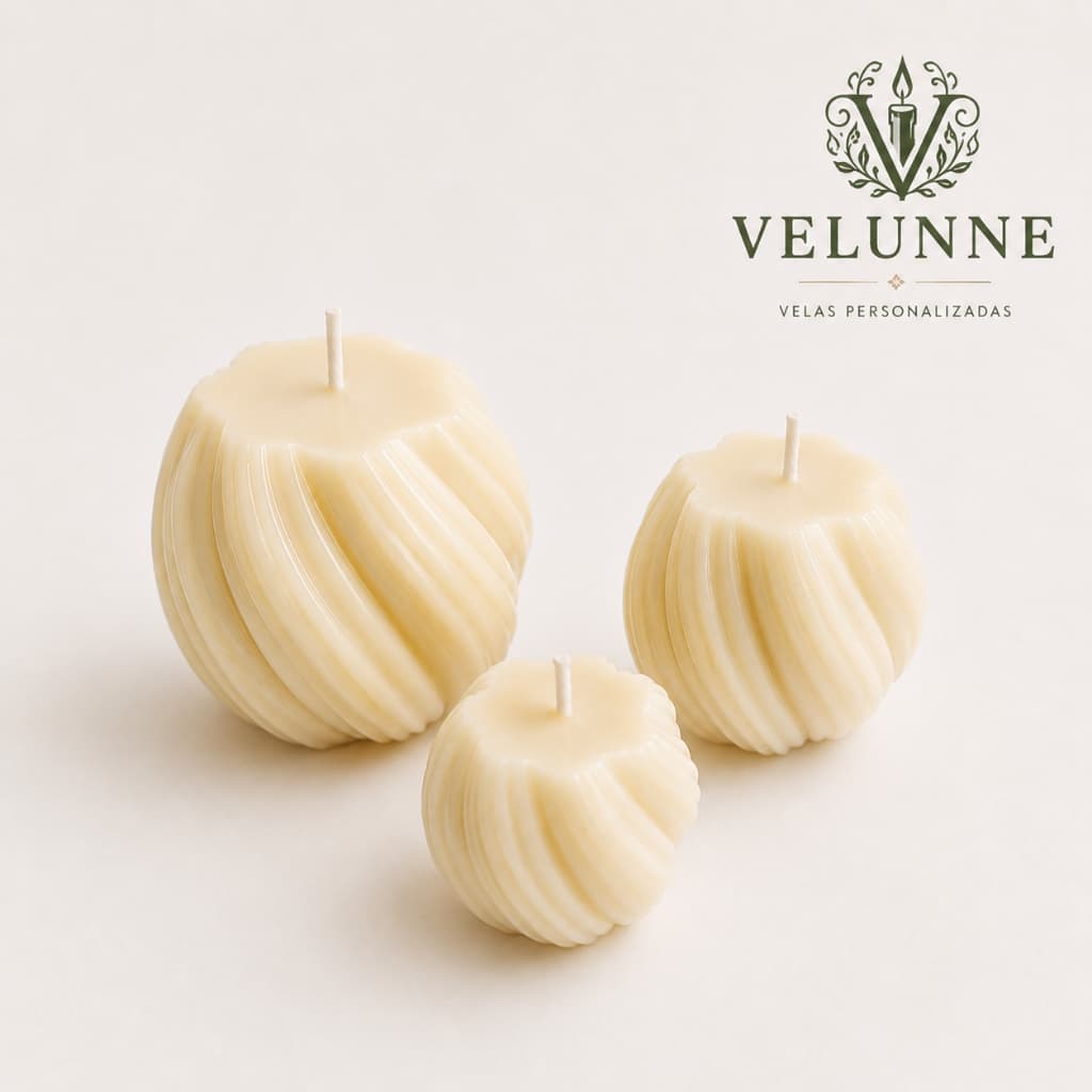 kit 4 peças  Velas Decorativas Aromaticas  com bandeja