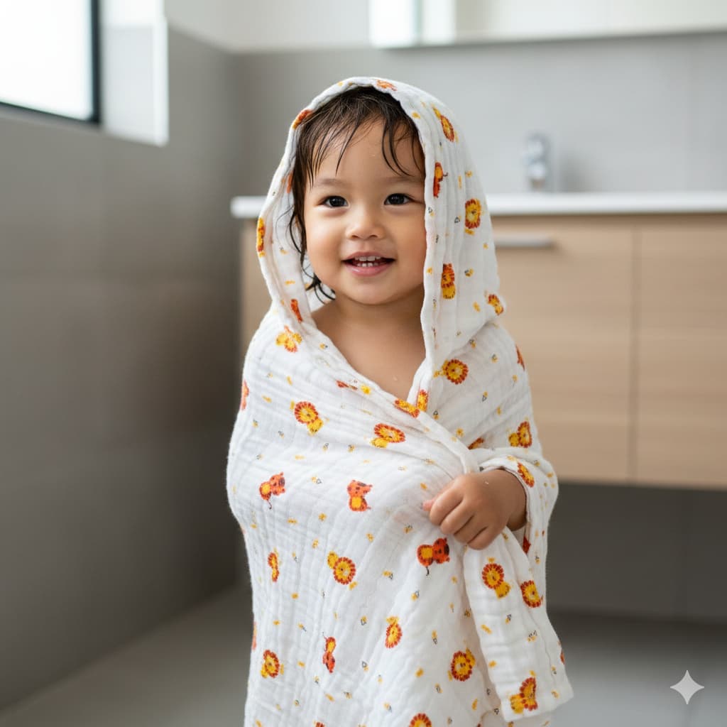 Enxoval Bebê Toalha de Banho Soft Macia com Capuz 100% Algodão Menino Menina