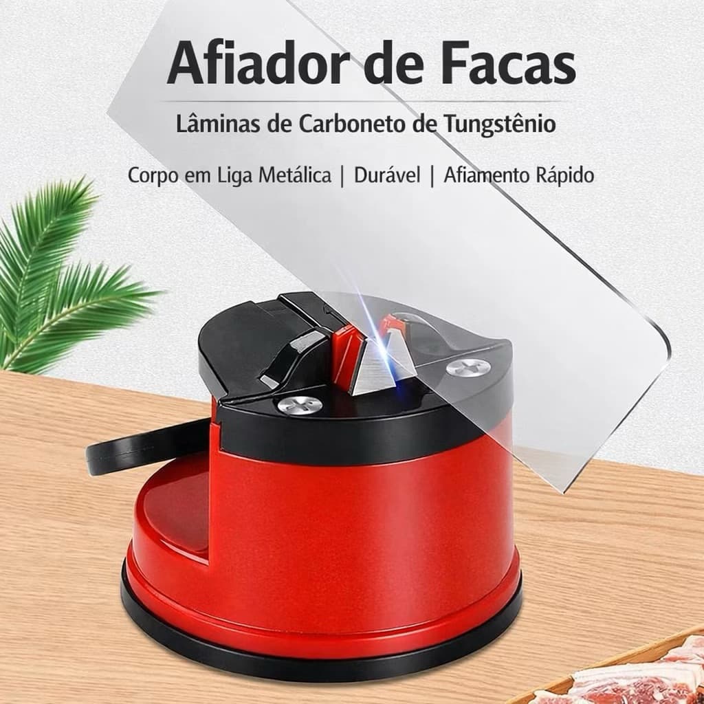 Kit 1/2/3 Afiador De Alicate De Unha Amolador de Faces e Afiador de facas e laminas Ventosa para fixacao