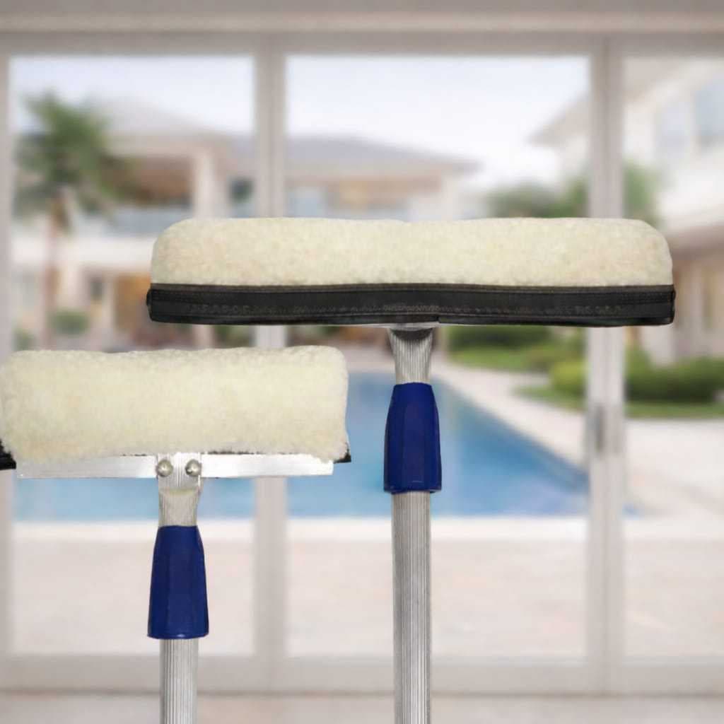 RODO LIMPA VIDRO 35CM COM CABO ALUMINIO EXTENSOR TELESCOPIO 2 METROS