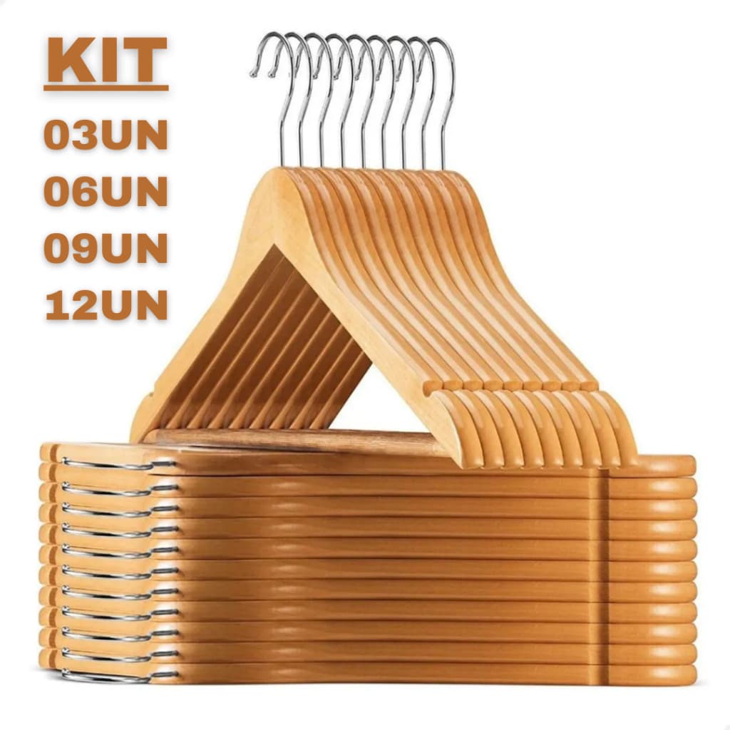 Kit Cabides 3, 6, 9, 12 UN Madeira Verniz Organizador Roupas Casa Resistente