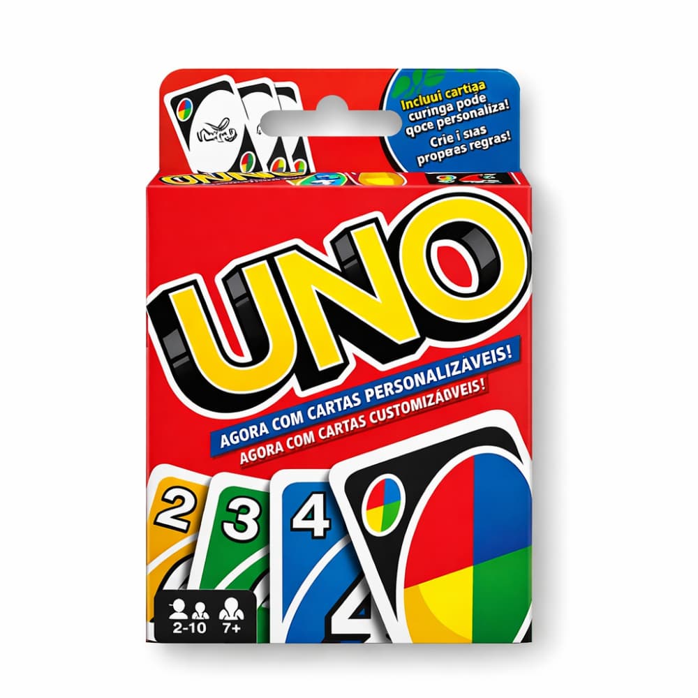 Jogo de Cartas Uno Tradicional com 108 Cartas