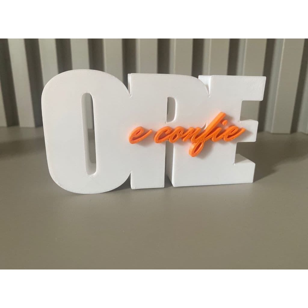 Letreiro Decorativo Ore e Confie Moderno Sala Quarto Escritório Ideal para Decoração  Casa Presente
