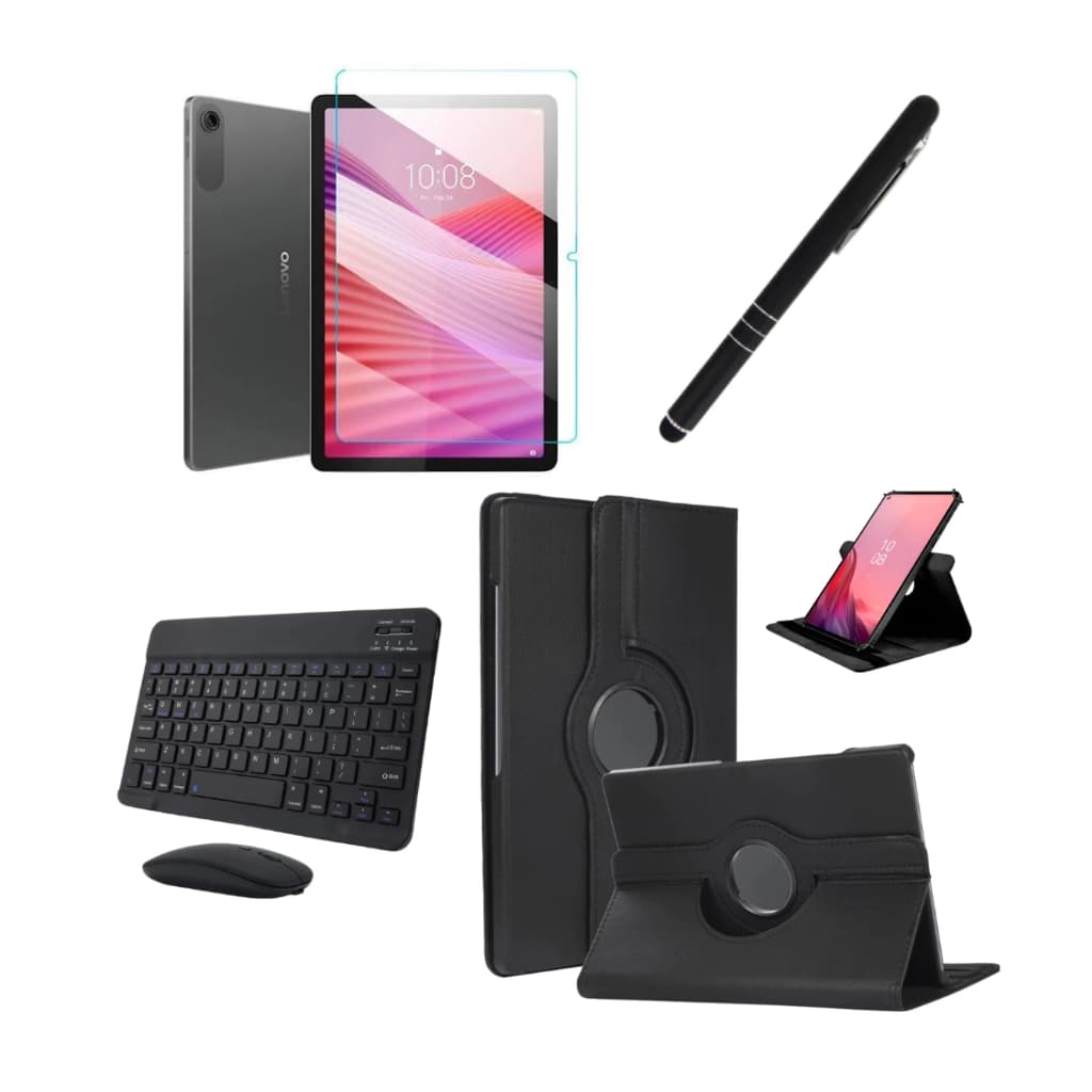 Kit Completo Capa Giratória + Teclado + Película + Caneta Para Lenovo Tab 10.1 TB-311FU / ZAEH0151BR 10.1 Polegadas