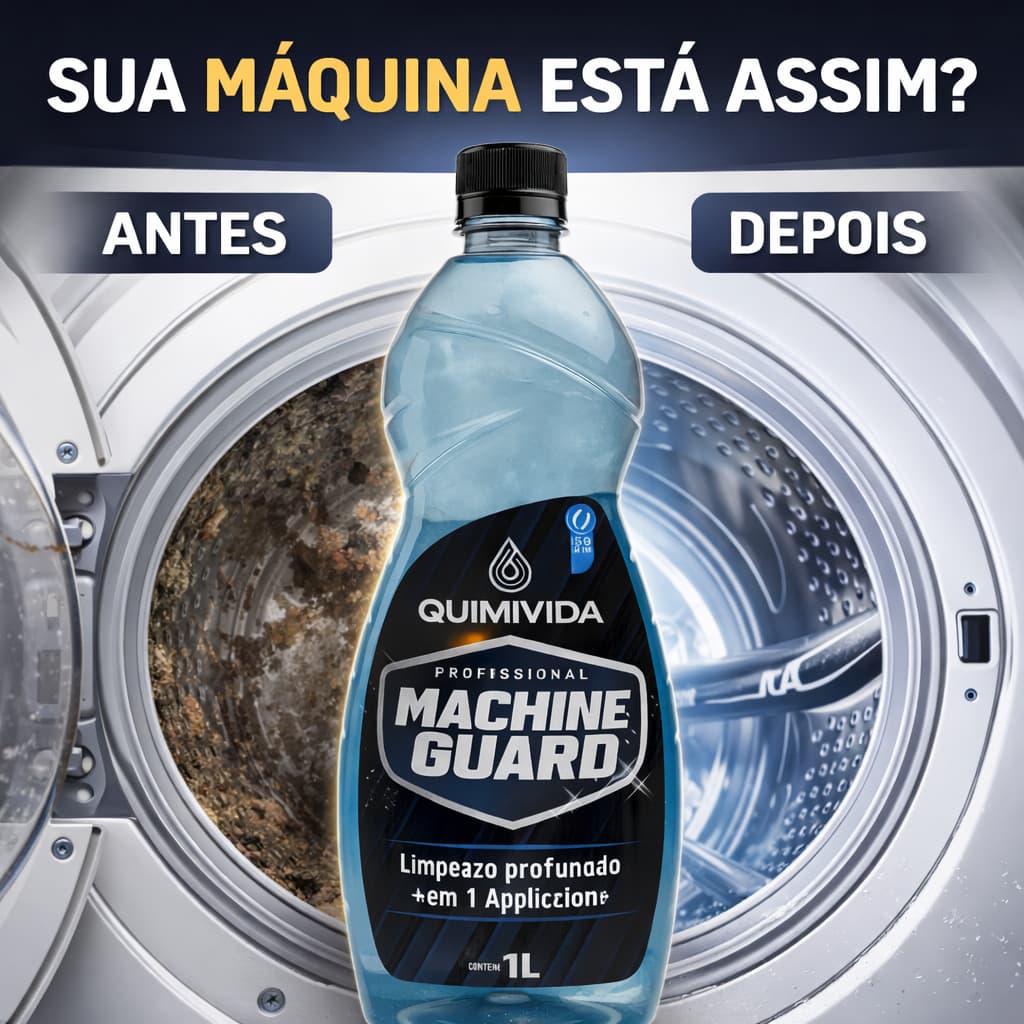 Limpador Máquina de Lavar Roupa P/ Uso -  remove residuos sem danificar a máquina 1L