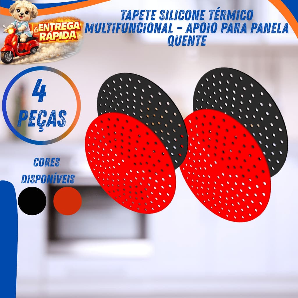 Tapete Silicone Térmico Apoio Panela Quente Antiderrapante Descanso Panela quente Luva térmica Apoio