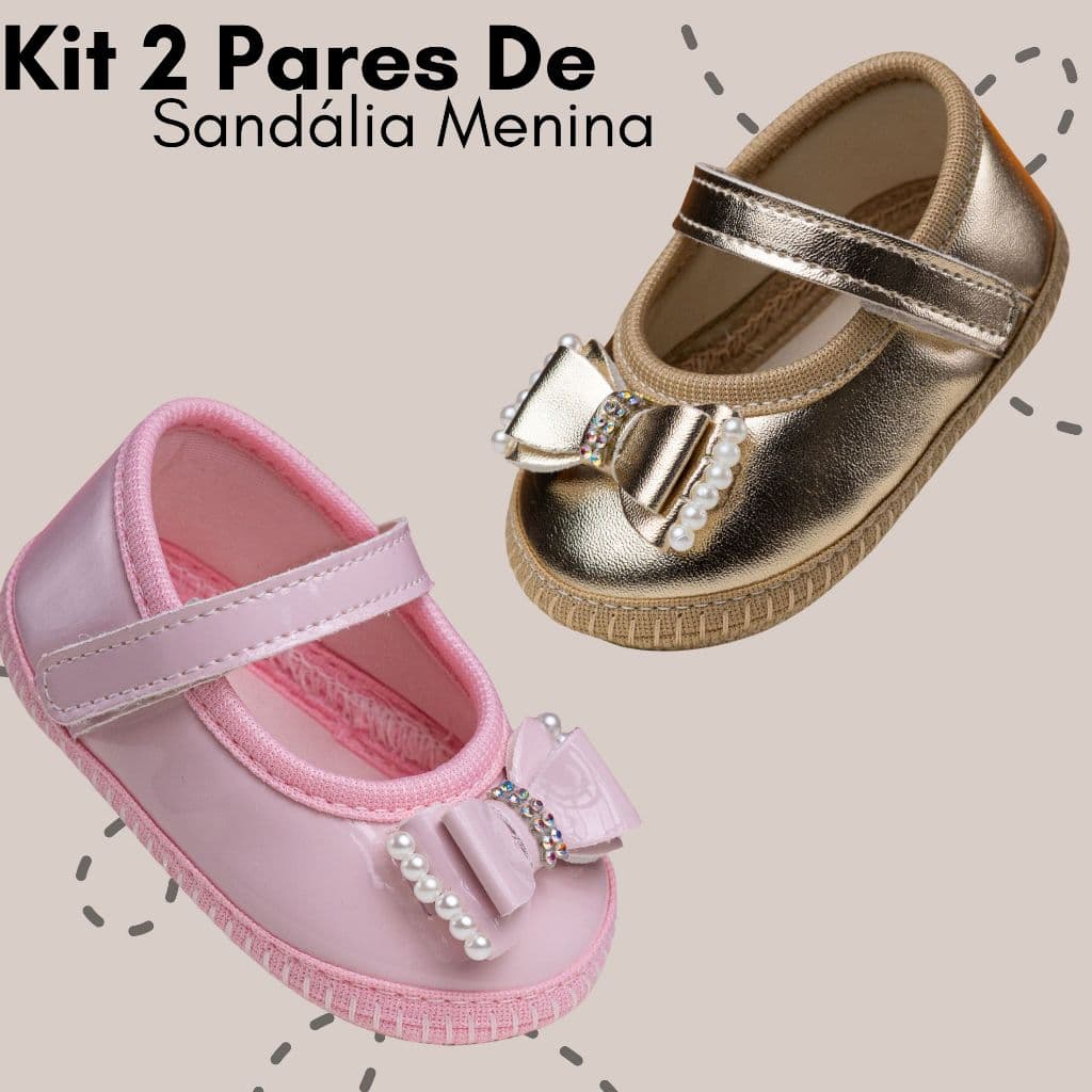 Kit 2 Pares De Sapatilha Feminina Infantil Confortável Criança Promoção Envio Rápido