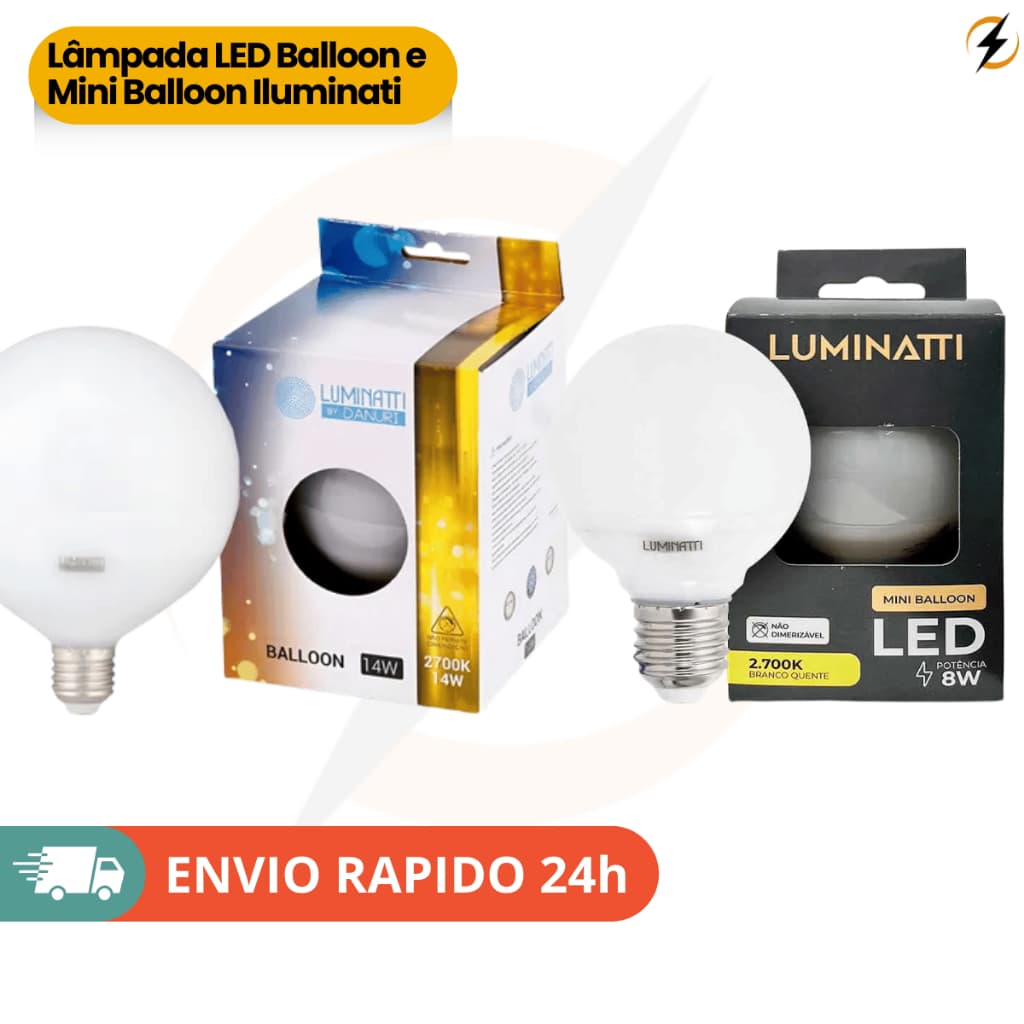 Lâmpada LED Balloon e Mini Balloon Iluminati | Branco Quente 2700K