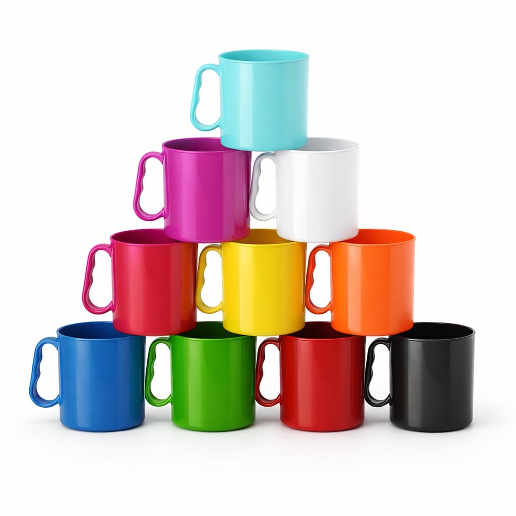 Kit Canecas 450ml de Plástico Para Festas Crianças Merenda Cantina Escola Creche Colorida