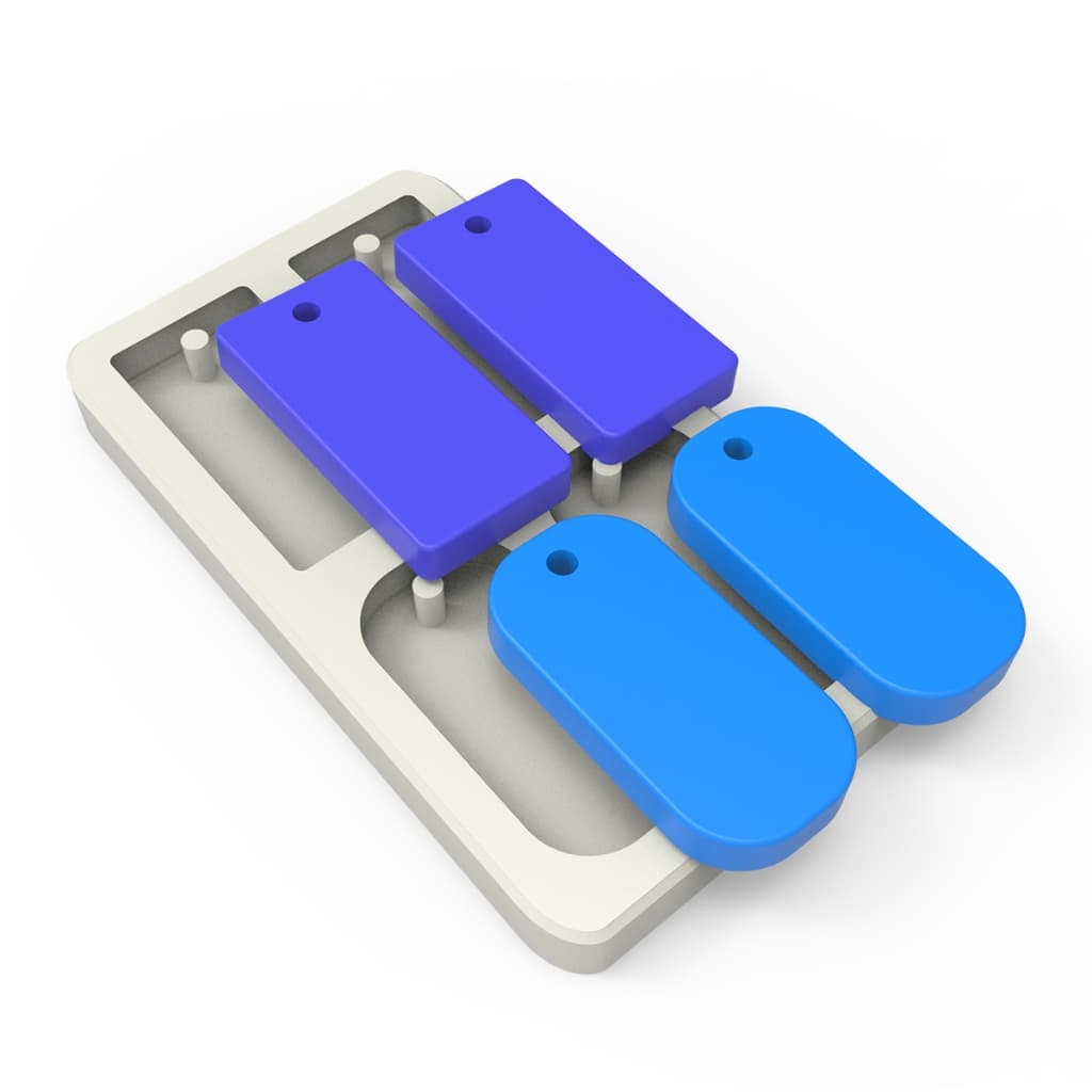 Forma de Silicone Mini Pingente Oval e Retangular | Ideal para Sachês Aromáticos