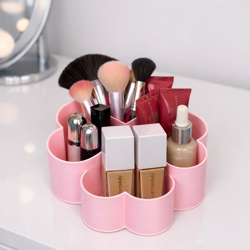Organizador Luxo Rosa Porta Maquiagem, Pincéis e Utensílios – Alta Qualidade