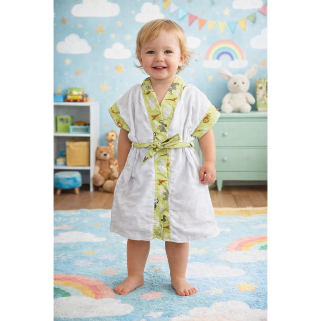 Roupão De Banho Infantil Atoalhado 100% Algodão Estampas Variadas
