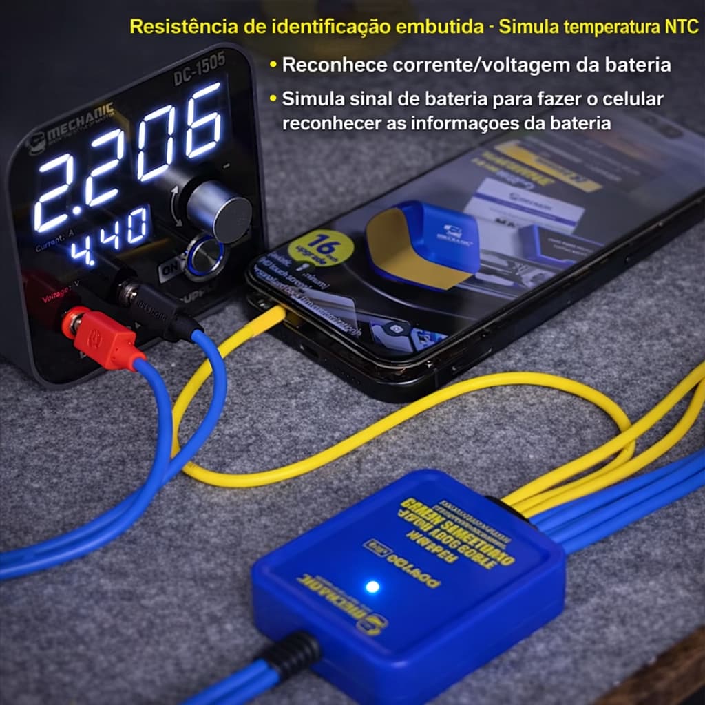 iBoot AD ULTRA Max ativador Cabo de Teste Android iOS iPhone p/ Fonte Bancada até iPhone 17 Pro Max
