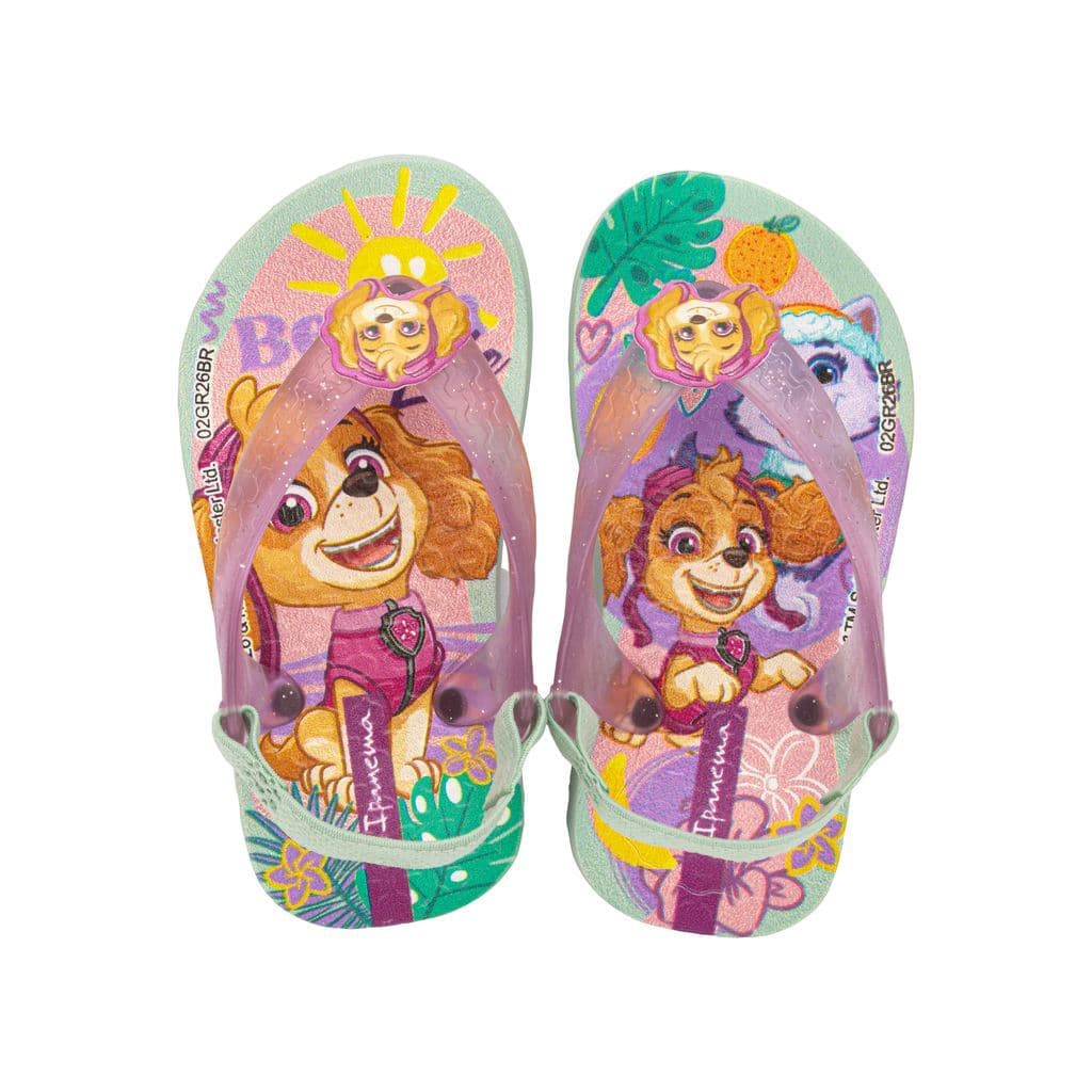 Chinelo Infantil Menina Ipanema Patrulha Canina Friends Elástico Traseiro