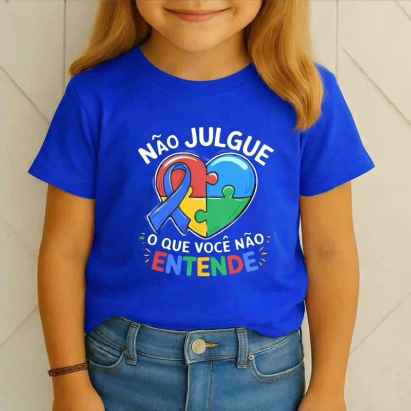 Camiseta AUTISMO UNISSEX INFANTIL 100% Algodão Linha Premium Lançamento