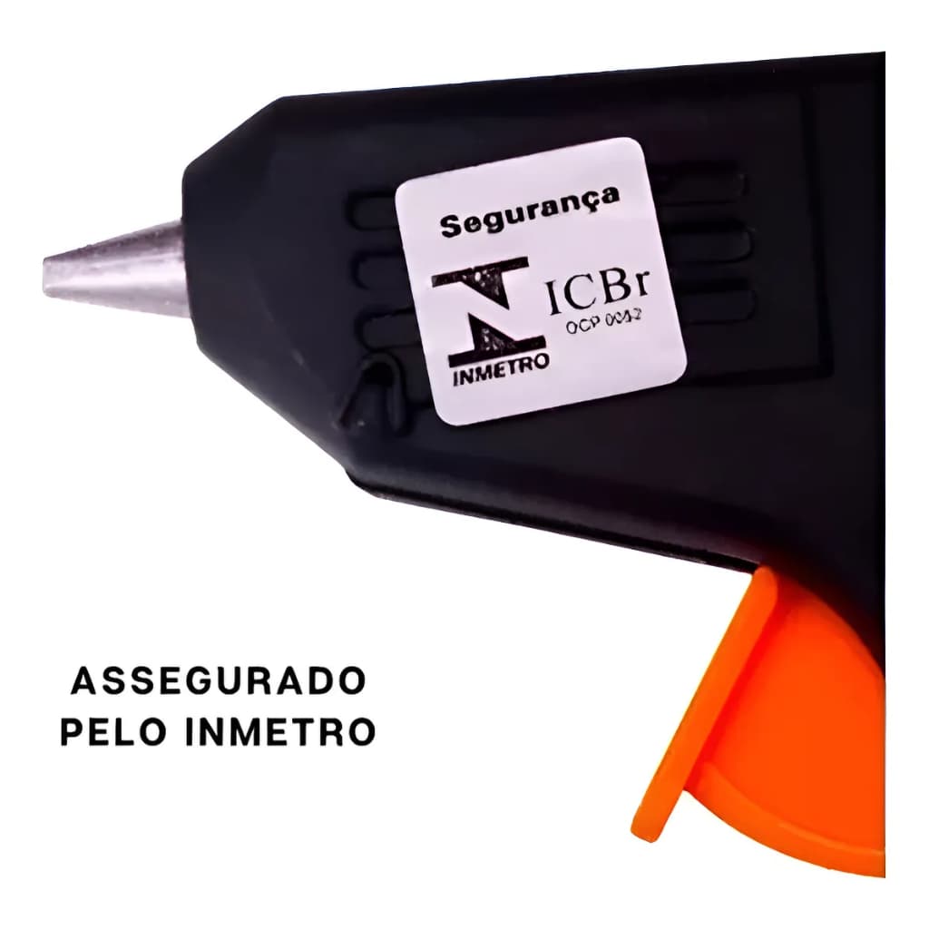 Pistola de Cola Quente Bivolt 20W Profissional Preto + 12 Bastões de Cola | Artesanato e DIY