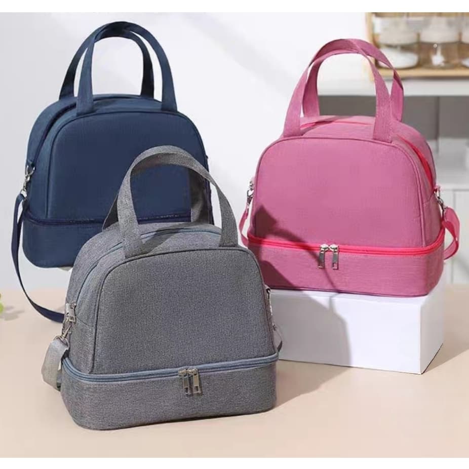 Bolsa Térmica De Mão Quadrado Com Alça Ajustavel Para Marmita Lancheira Fitness Para Trabalho Escola