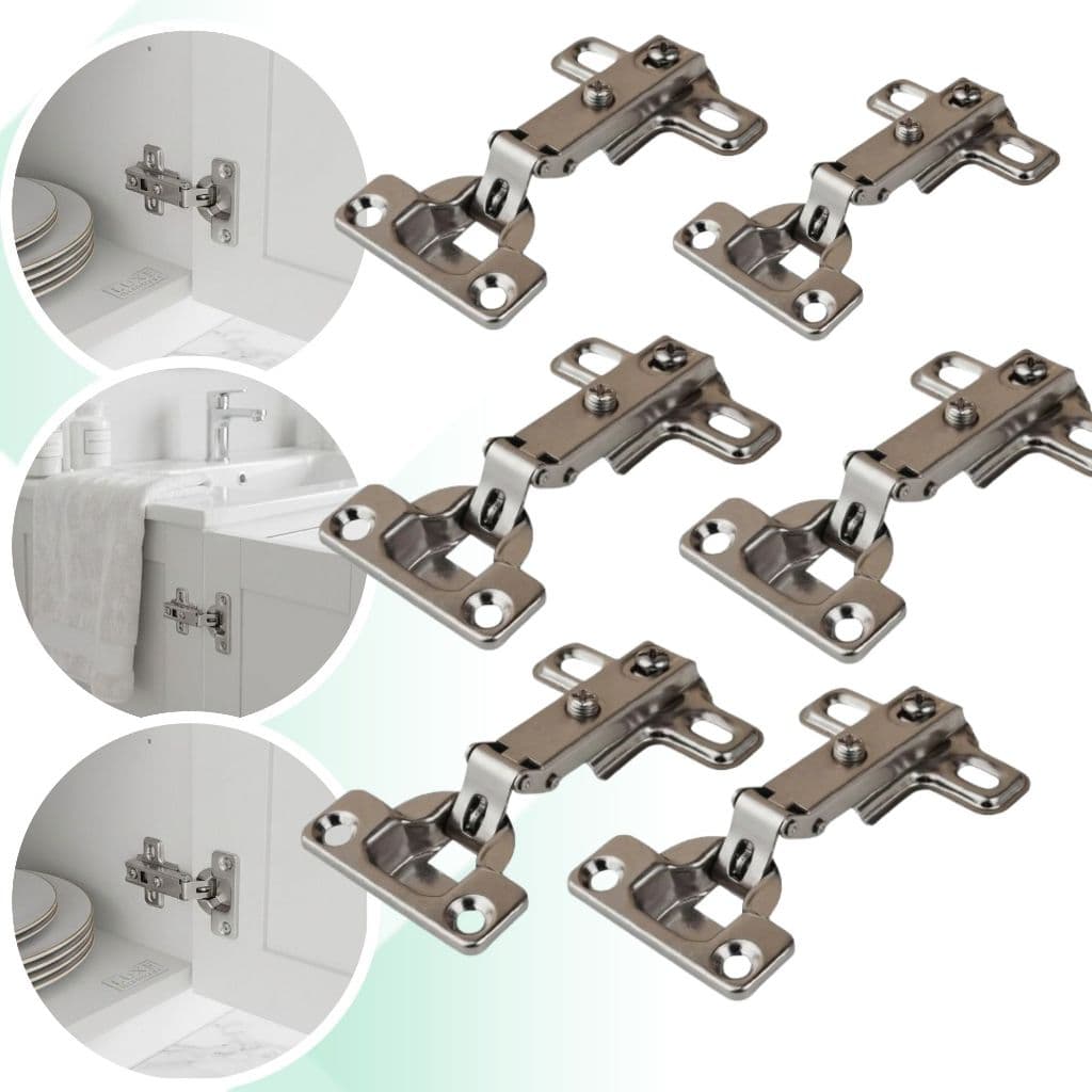 Kits de mini Dobradiça Curva e Reta 26mm Alta Porta Armário Móveis com Calço HD
