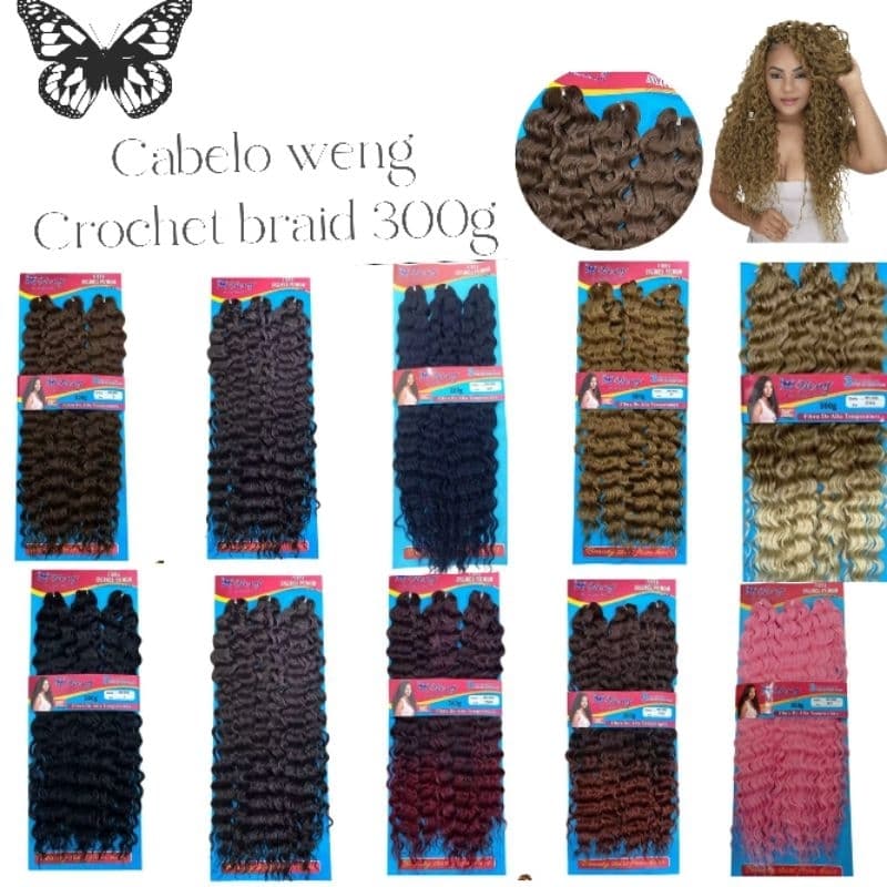 ￼Cabelo Cacheado Orgânico Weng 70cm 300g WD-3002 Preço de Fábrica