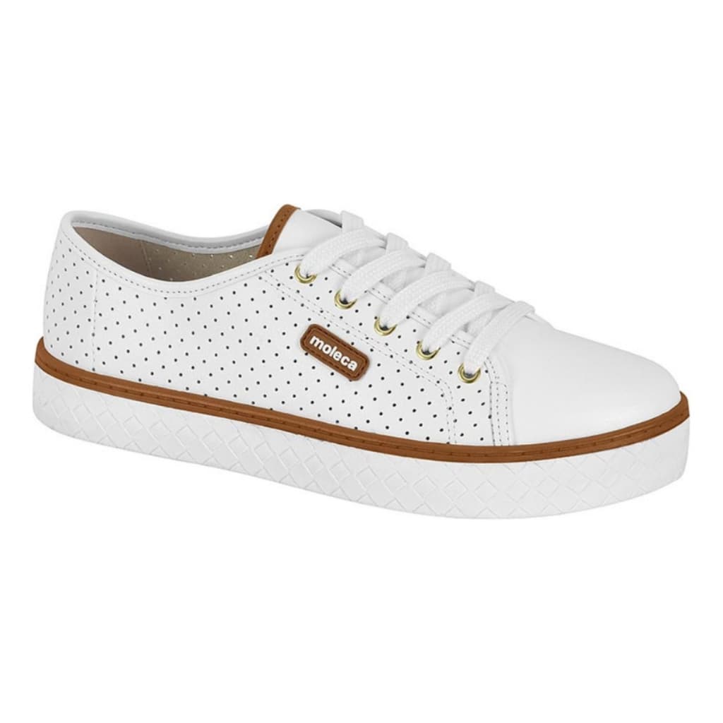 Tendencia Tênis Feminino Moleca Confortável Casual Leve Moderno Branco Nude Original Envio Imediato