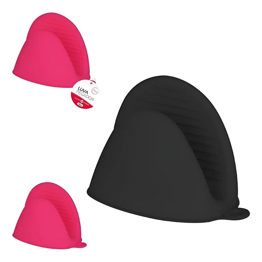 2 Luva Térmica Pegador Silicone Fogão Forno Quente Bico Pato