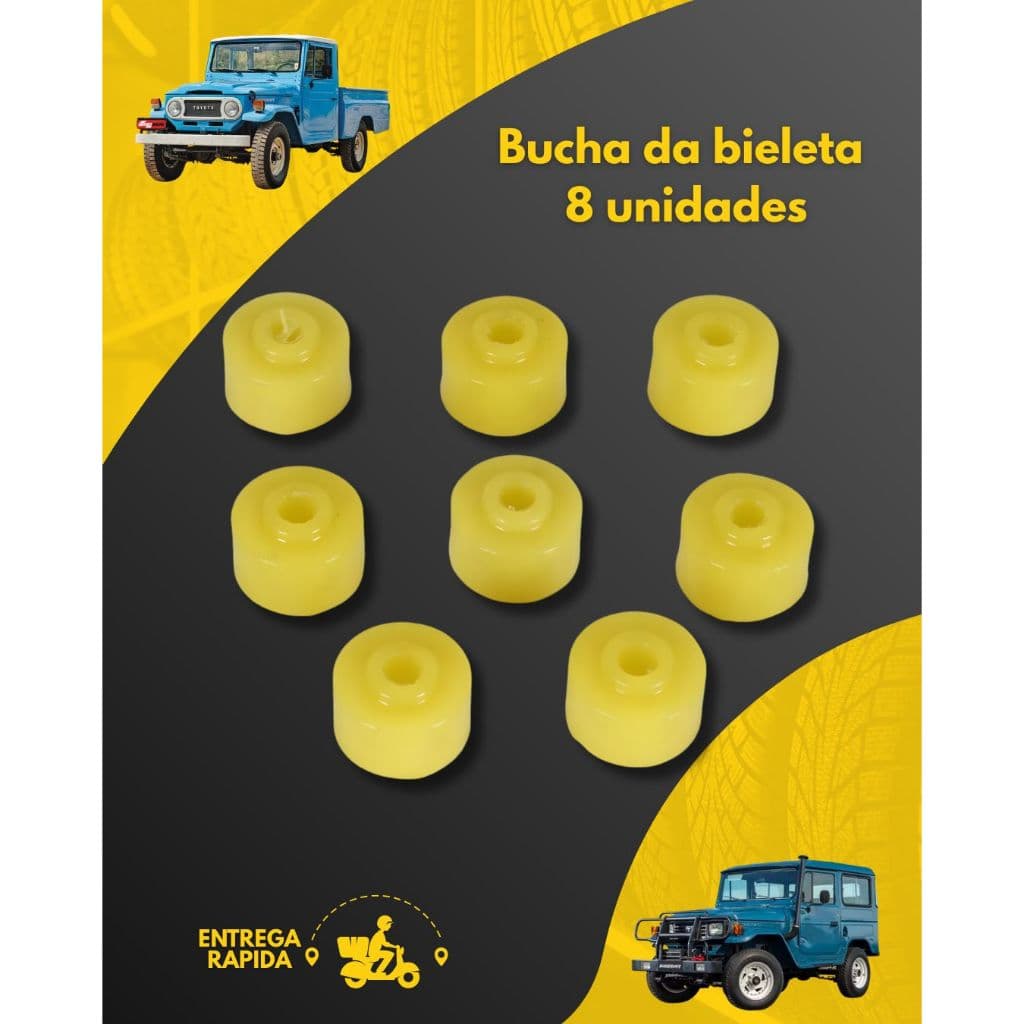 Kit bucha da bieleta toyota bandeirante, bucha de poliuretano
