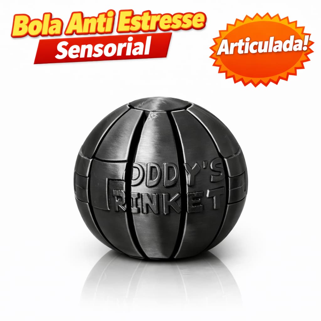 Bola Sensorial Anti Estresse Articulada 3D | Fidget Relaxante