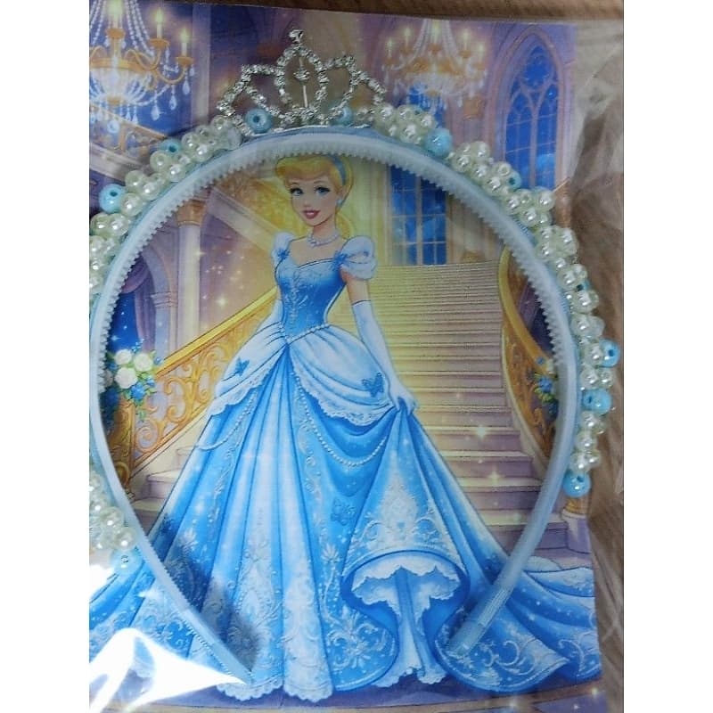 Tiara de Princesa com Pérolas e Coroa – Acessório Infantil para Festa, Aniversário e Fantasia