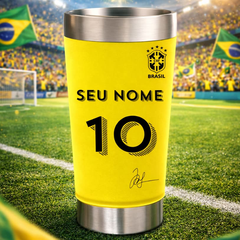 Copo Térmico Futebol Personalizado – Gravado a Laser Tema Copa