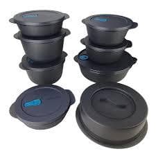 Tupperware Tigela Cristalwave 2 Litros/ 1.5 Litros / 3 Litros / 1 litros  Microondas Preto e azul 👀💯