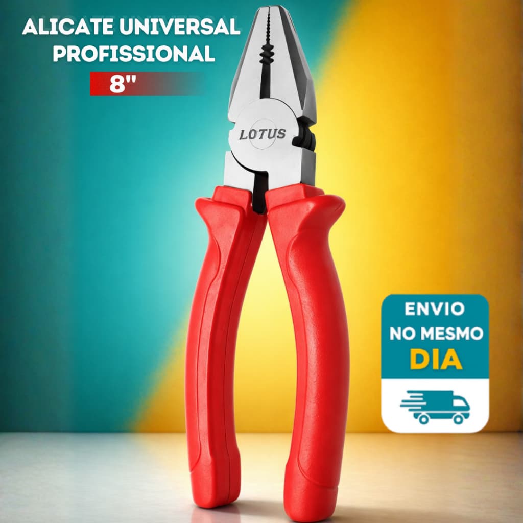 Alicate Universal Cabo Emborrachado Profissional 8" 21cm Envio Rápido
