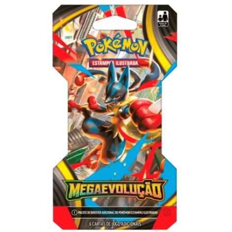 Booster com 6 Cartas Pokémon Mega Evolução Cards Em Português