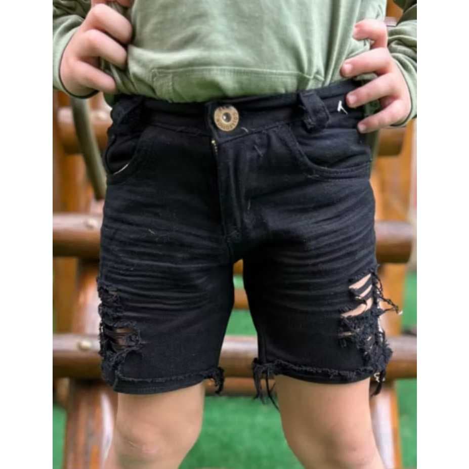 Bermuda Jeans Infantil Moda Verão Shorts Juvenil Alto Padrão de Qualidade