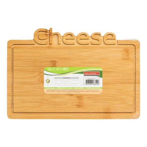 Tábua de Corte Madeira Bambu Retangular Tabua Cheese Board 25x17cm