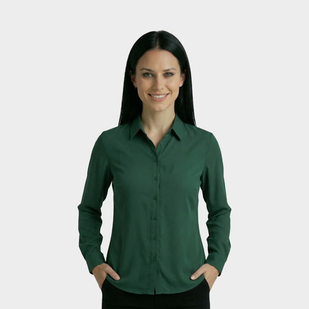 Camisa Social Feminina Manga Comprida Camisa Social Feminina Preta Blusa Social Feminina Luxo Manga Longa