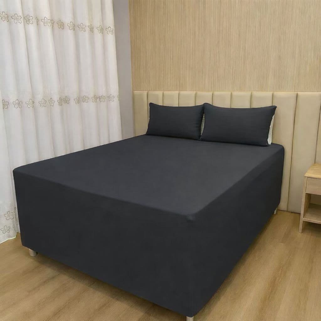 Jogo de Cama Luva Box em Malha Gel Antiderrapante