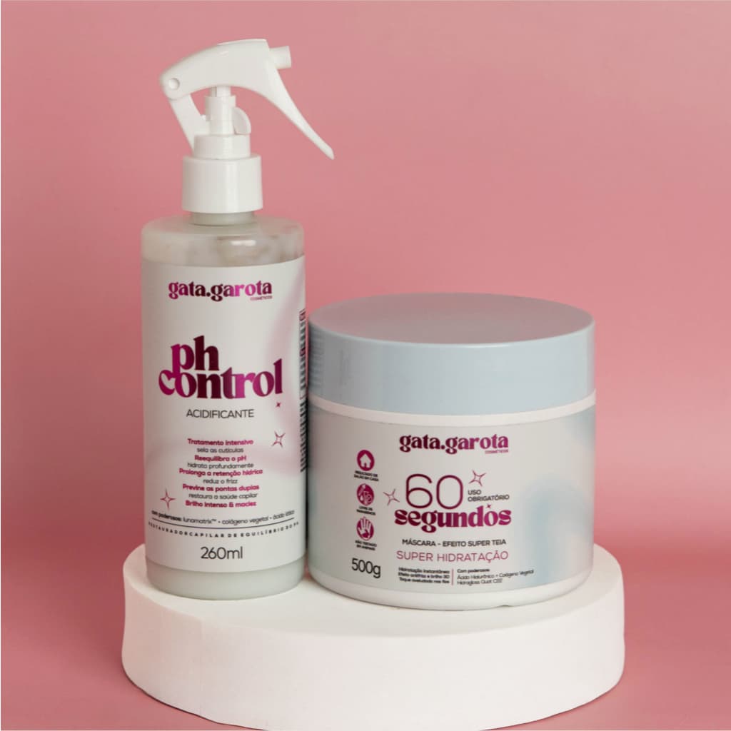 Kit Acidificante + Máscara Capilar – Tratamento para Cabelo Seco e Opaco
