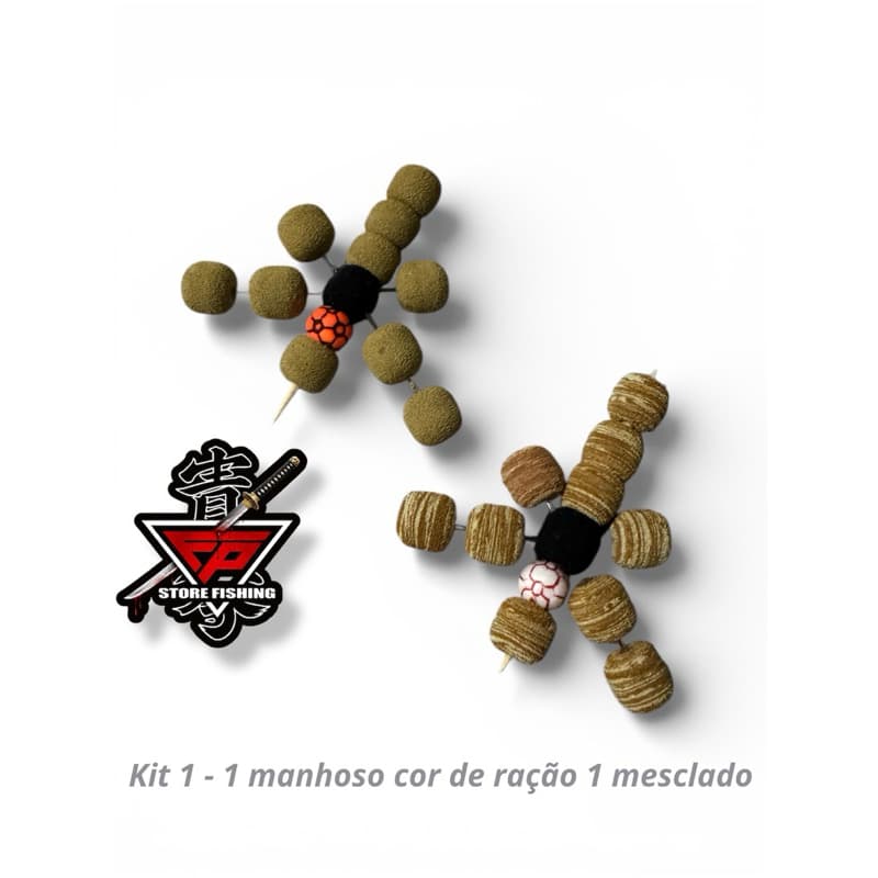 kit manhoso na aste  modelo borboleta isca muito boa para pescadores exigentes